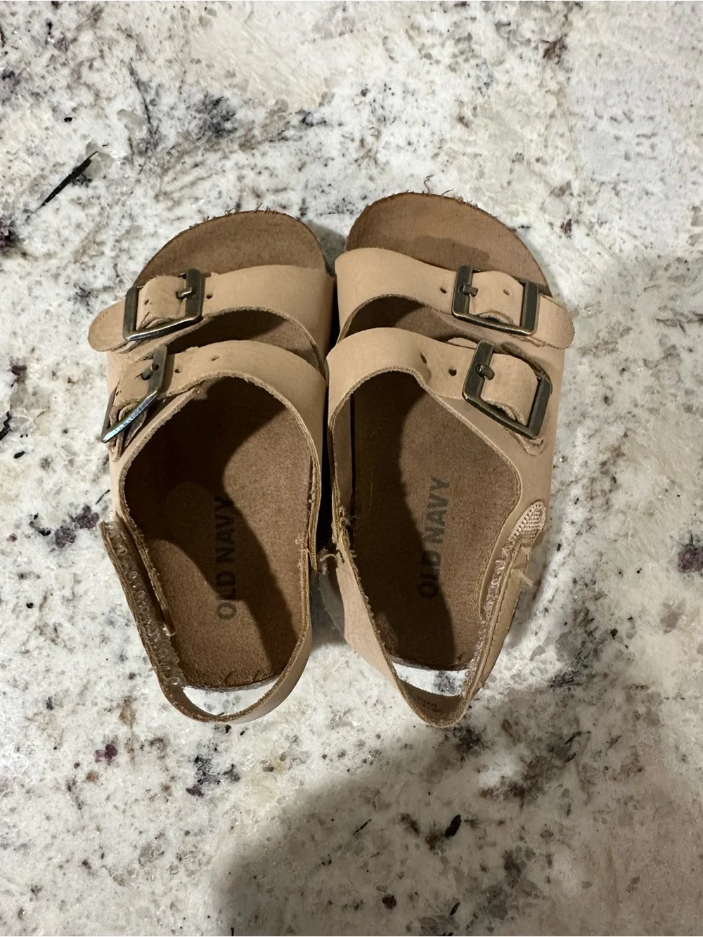 Old Navy Kids Tan Double-Buckle Sandals